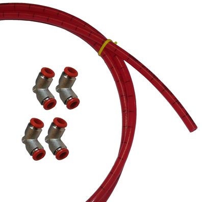 Fußbodenheizung Wasser 8mm Reparaturset Verbinder Eck Metall Steckverbinder Rohr