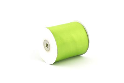 Satinband 75mm x 20m Rolle Hellgrün / Maigrün