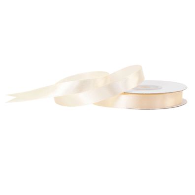 Satinband 12mm x 25m Rolle Creme
