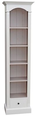 Casa Padrino Landhausstil Regalschrank Weiß 50 x 33 x H. 190 cm - Landhausstil Kollek