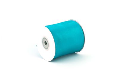 Satinband 75mm x 20m Rolle Türkis