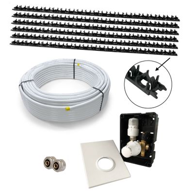 Fußbodenheizung Wandheizung Wasser HoWaTech Clamp Set Regelbox TH-RTL