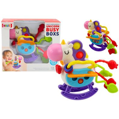Leantoys Sensorisches Spielzeug Pferd Rasselelemente aus Gummi