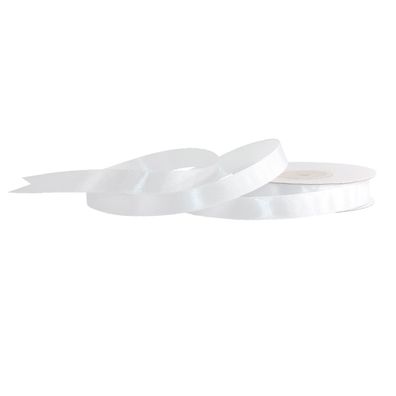 Satinband 12mm x 25m Rolle Weiß