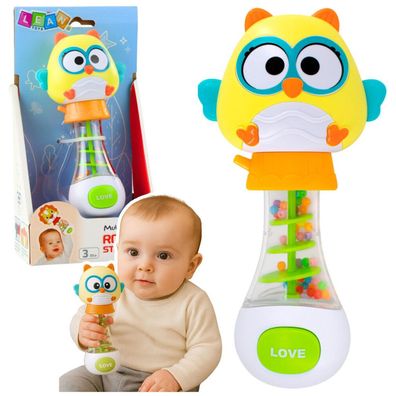 Eulenrasselspielzeug für Babys mit bunten Bällen