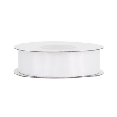 Satinband 18mm x 25m Rolle Weiß