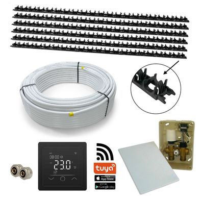 Fußbodenheizung Wandheizung Wasser HoWaTech Clamp Set E-Regelbox WLAN Touch schwarz