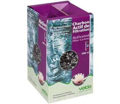 Original Velda Aktive Filterkohle 5000 ml für Teich und Aquarium Filter