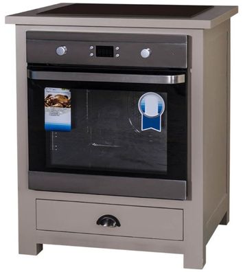 Casa Padrino Landhausstil Herdumbauschrank mit Schublade Grau 76 x 65 x H. 90 cm - Kü