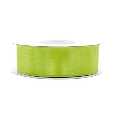 Satinband 25mm x 25m Rolle Hellgrün / Maigrün
