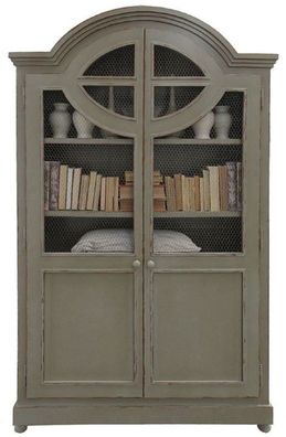 Casa Padrino Luxus Landhausstil Schrank Antik Grau - Handgefertigter Massivholz Regal