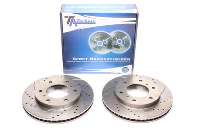TA Technix SPORT Bremsscheiben SATZ Vorderachse FÜR Mitsubishi PAJERO II-IV
