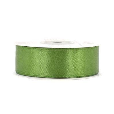 Satinband 25mm x 25m Rolle Olivgrün