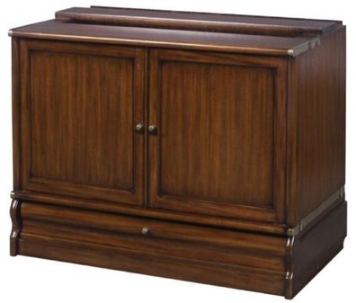 Casa Padrino Luxus Mahagoni Bücherschrank mit 2 Türen und Schublade Dunkelbraun 86 x