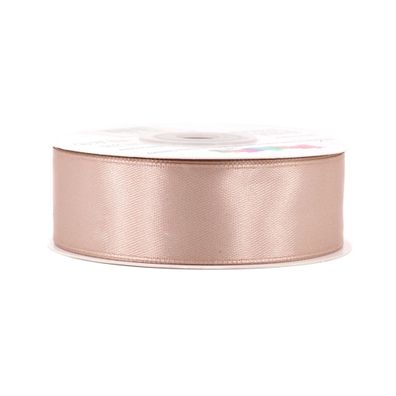 Satinband 25mm x 25m Rolle Sand Beige