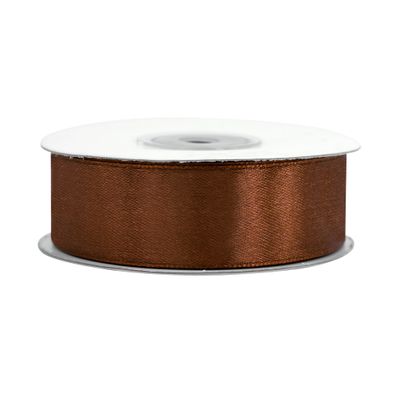 Satinband 25mm x 25m Rolle Braun