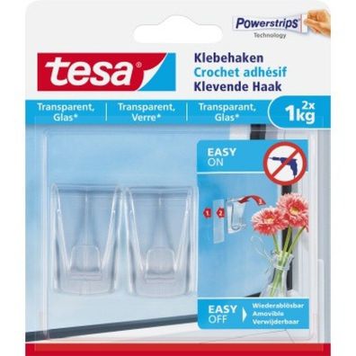 Tesa tesa Klebehaken Glas 1kg transparent