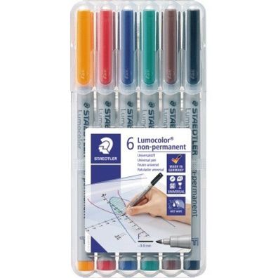 Staedtler Folienstift Lumocolor F nonperm 6St