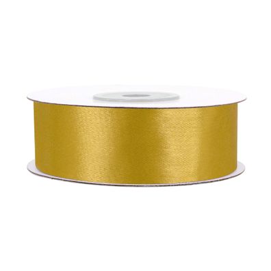 Satinband 25mm x 25m Rolle Gold