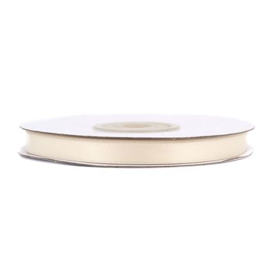 Doppelseitiges Satinband 6mm x 20m Rolle Ivory / Elfenbein