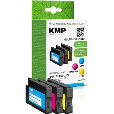 KMP Patrone HP NR.951XL Multipack 3x1500 S. H101V refilled