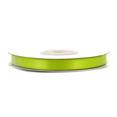 Doppelseitiges Satinband 6mm x 20m Rolle Hellgrün / Maigrün