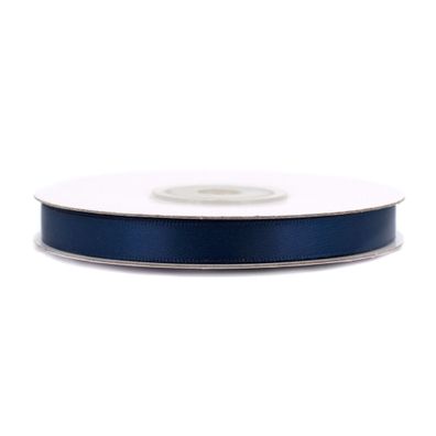 Doppelseitiges Satinband 6mm x 20m Rolle Dunkelblau