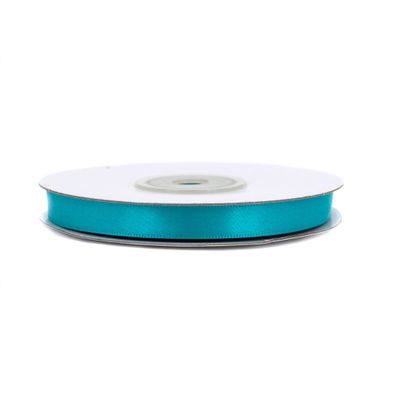 Doppelseitiges Satinband 10mm x 20m Rolle Türkis