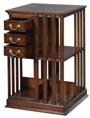 Casa Padrino Luxus Mahagoni Bücherschrank Braun / Grün 49 x 49 x H. 80 cm - Luxus Kol