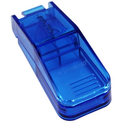 MED-COMFORT Tabletten-Teiler Blau Transparent Pillenschneider Pillenzerkleinerer
