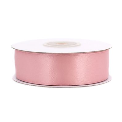 Doppelseitiges Satinband 25mm x 20m Rolle Altrosa