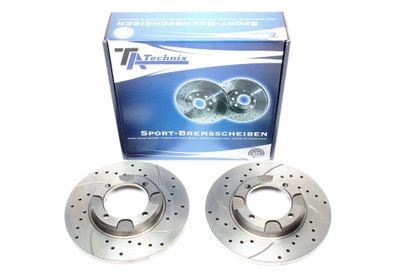 TA Technix SPORT Bremsscheiben SATZ VA FÜR Mitsubishi COLT II+III LANCER III+IV