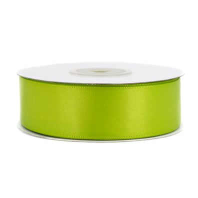 Doppelseitiges Satinband 25mm x 20m Rolle Hellgrün / Maigrün
