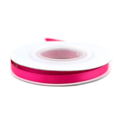 Doppelseitiges Satinband 6mm x 10m Rolle Fuchsia Pink