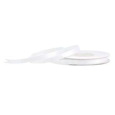 Satinband 6mm x 25m Rolle Weiß