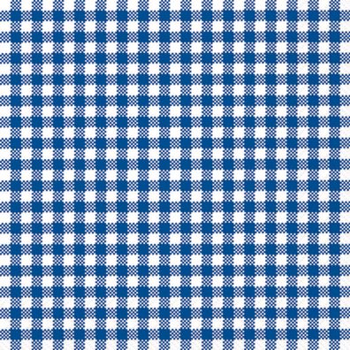 Servietten Papier 33x33cm 3-lag. mit blau weiß kariertem Muster 20 Stk