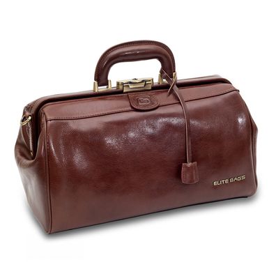 Elite Bags CLASSY deluxe Arzttasche Braun Leder 36 x 21 x 20 cm