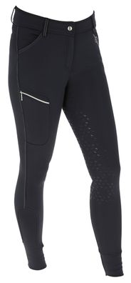 Covalliero Softshell Reithose Navy, mit praktischer Tasche