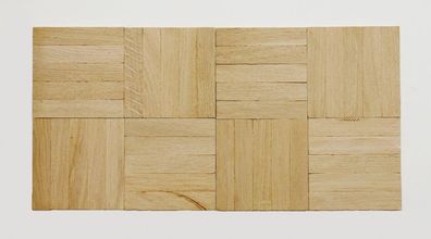 8 Würfel Mosaikparkett Eiche natur in Reparaturgröße 120 mm