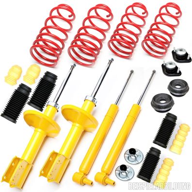 Sportfahrwerk 80/60 + Domlager + Staubschutz - VW POLO TYP 6N | TA Technix