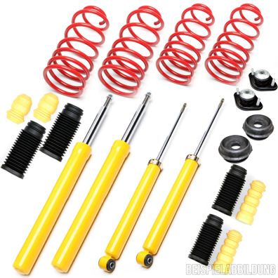 Sportfahrwerk 40/40 + Domlager + Staubschutz - AUDI 80 B4 1.6-2.3