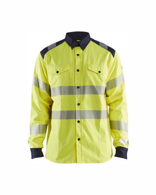 Blakläder® Multinorm Hemd High Vis Gelb/Marineblau 3239 1517