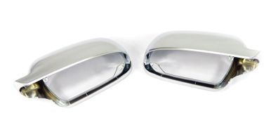 1 PAAR Aluminium ALU-MATT, Aussenspiegel Gehäuse KAPPEN CHROM AUDI A5, S5 8T