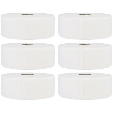 6 x Jumbo Toilettenpapier 2-lagig hochweiß Zellstoff Ø 27 cm