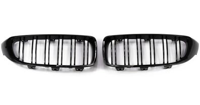 SPORT KÜHLER-GRILL Hochglanz Schwarz Doppelspeichen FÜR BMW 4-ER F32 F33 F36