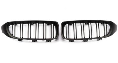 SPORT KÜHLER-GRILL NIERE MATT Schwarz Doppelspeichen FÜR BMW 4-ER F32, F33, F36