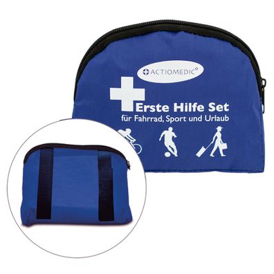 Fahrrad- und Freizeit-Verbandtasche Blau 170 x 125 x 50 mm gefüllt