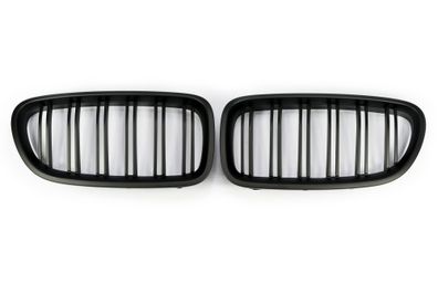 SPORT KÜHLER-GRILL NIERE MATT Schwarz Doppelspeichen FÜR BMW 5ER F10, F11, F18