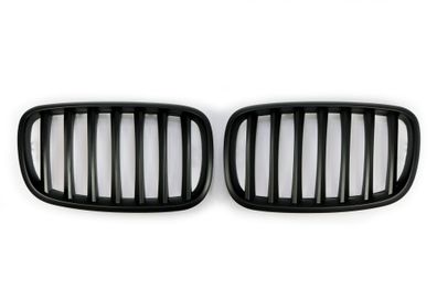 SPORT KÜHLER-GRILL MATT Schwarz Einzelspeichen FÜR BMW X5 F70, X6 F71