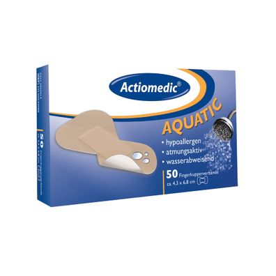 Actiomedic Aquatic Fingerkuppenverband Hautfarben 43 x 68 mm 50 St./Packung